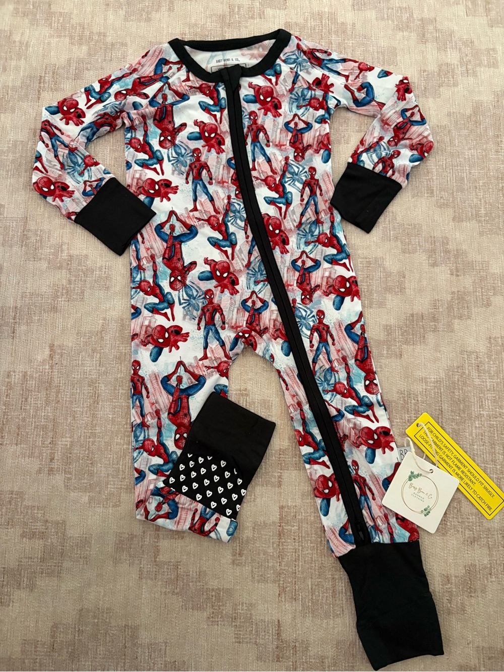 Kids Spider-Man One Piece Sleepie Pajamas